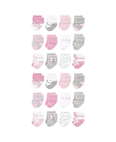 Little Treasure Baby Boys Treasure 24 Pairs of Comfort Knit Terry Socks