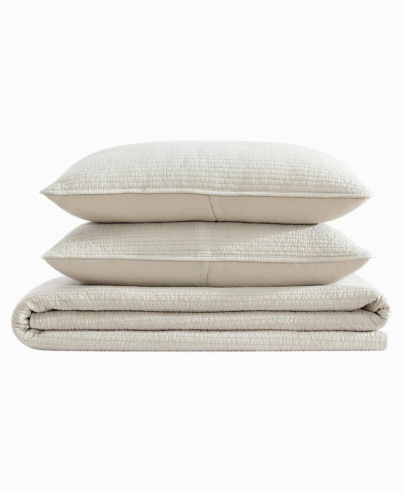 Nautica Seashore Stitch Washed 3-Pc. Quilt Set