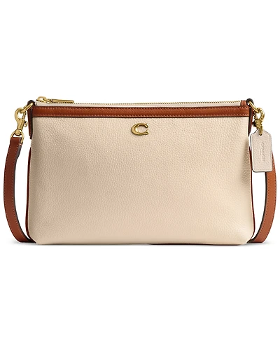 Coach Refined Pebble Leather Legacy Zip Top Smal Crossbody