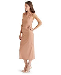 Steve Madden Women's Mo Mock Neck Midi Dress