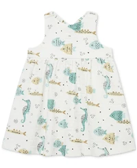 Little Me Baby Girls Aquatic Dress & Diaper Cover, 2 Piece Set