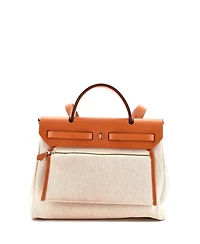 Pre-Owned Hermes 31 Herbag Zip Pegase Pop Toile and Leather