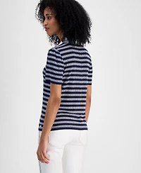 Tommy Hilfiger Women's Dot-Stripe Polo Shirt