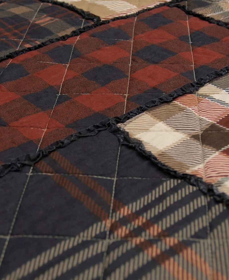 Donna Sharp Lj Plaid 3-Pc. Cotton Pieced Heavyweight Quilt Set, King