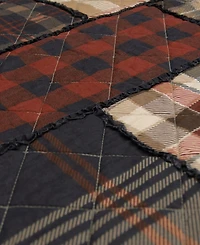 Donna Sharp Lj Plaid 3-Pc. Cotton Pieced Heavyweight Quilt Set, King