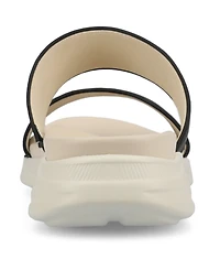 Journee Collection Women's Janis Double Band Comfort Wedge Sandals