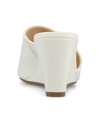 Journee Collection Women's Clementine D'Orsay Slip-On Wedge Sandals