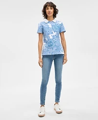 Nautica Jeans Women's Printed Polo Shirt