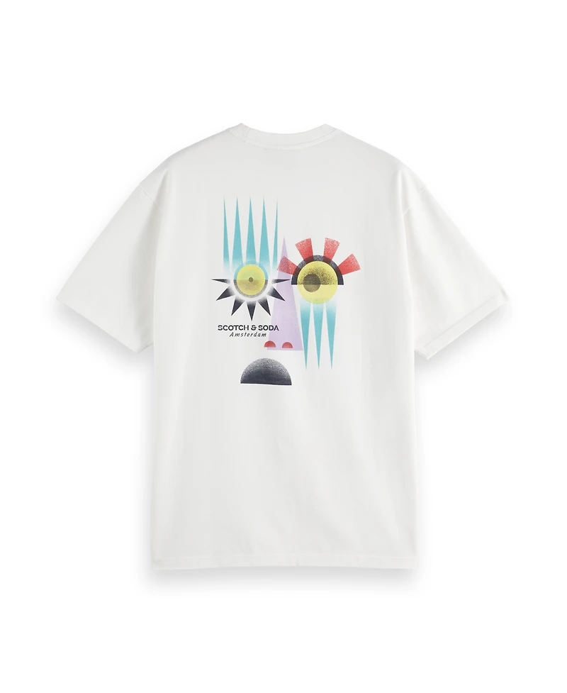 Scotch & Soda Men's Front and Back Artwork T-Shirt