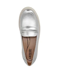 LifeStride Women's Geneva Closed Round Toe Platform Penny Loafers