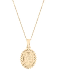 Diamond Blessed Mother Pendant 18" Necklace (1/10 ct. t.w.) in 10k Gold, Exclusively at Macy's