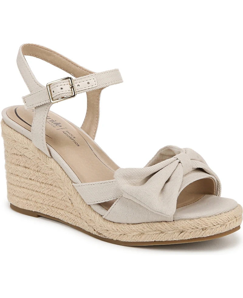 LifeStride Women's Tahlia Open RoundToe Espadrille Wedge Sandals