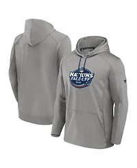 Fanatics Men's Gray Nhl 2025 4 Nations Face-Off Authentic Pro Fleece Pullover Hoodie