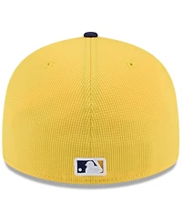 New Era Men's Gold/Navy Milwaukee Brewers 2025 Spring Training Low Profile 59FIFTY Fitted Hat