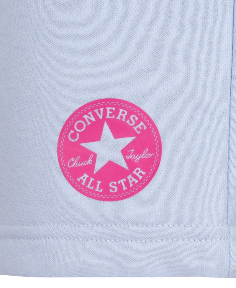 Converse Big Girls 2-Piece Boyfriend Short Sleeve T-Shirt and Shorts Set