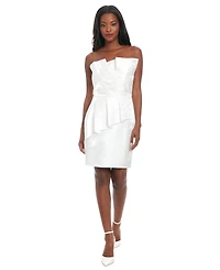 ivy + blu Women's Pleated Bustier Peplum Mini Dress