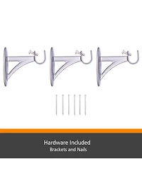 Kenney Jamey 5/8" Adjustable Decorative Curtain Rod for Easy Installation
