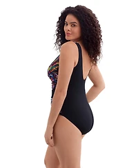 Longitude by Mimi Flamingo Women's Coolangata Wrap Sash Tank One Piece Swimsuit