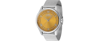 Invicta Men's 48481 Celestial Quartz 3 Hand Yellow Dial Watch