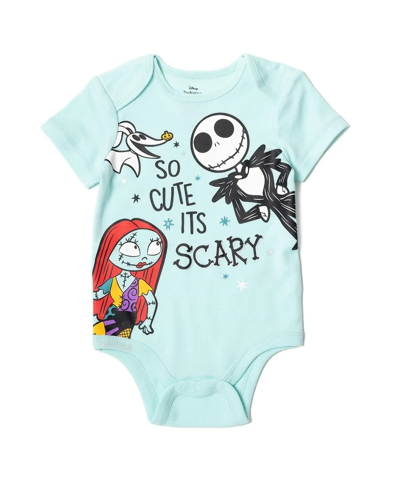 Nightmare Before Christmas Baby Boys Disney Fleece Pullover Hoodie Bodysuit and Pants 3 Piece Outfit Set