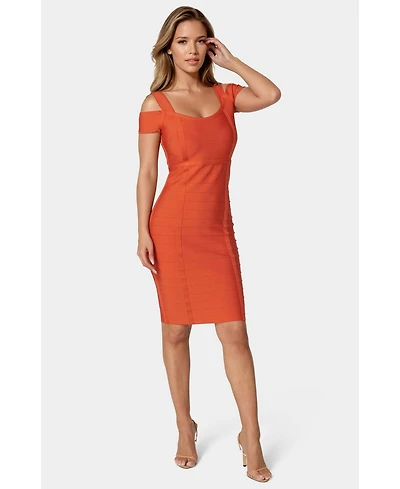 Bebe Women's Sim Midi Bandage Dress