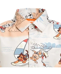 Paw Patrol Little Boys Matching Family Hawaiian Button Down Dress Shirt