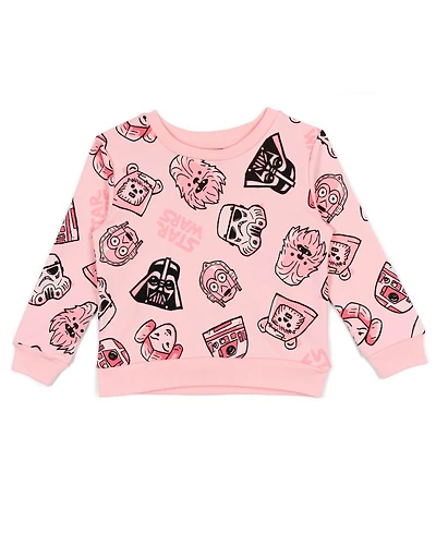 Star Wars Toddler Girls The Mandalorian Yoda French Terry Sweatshirt to