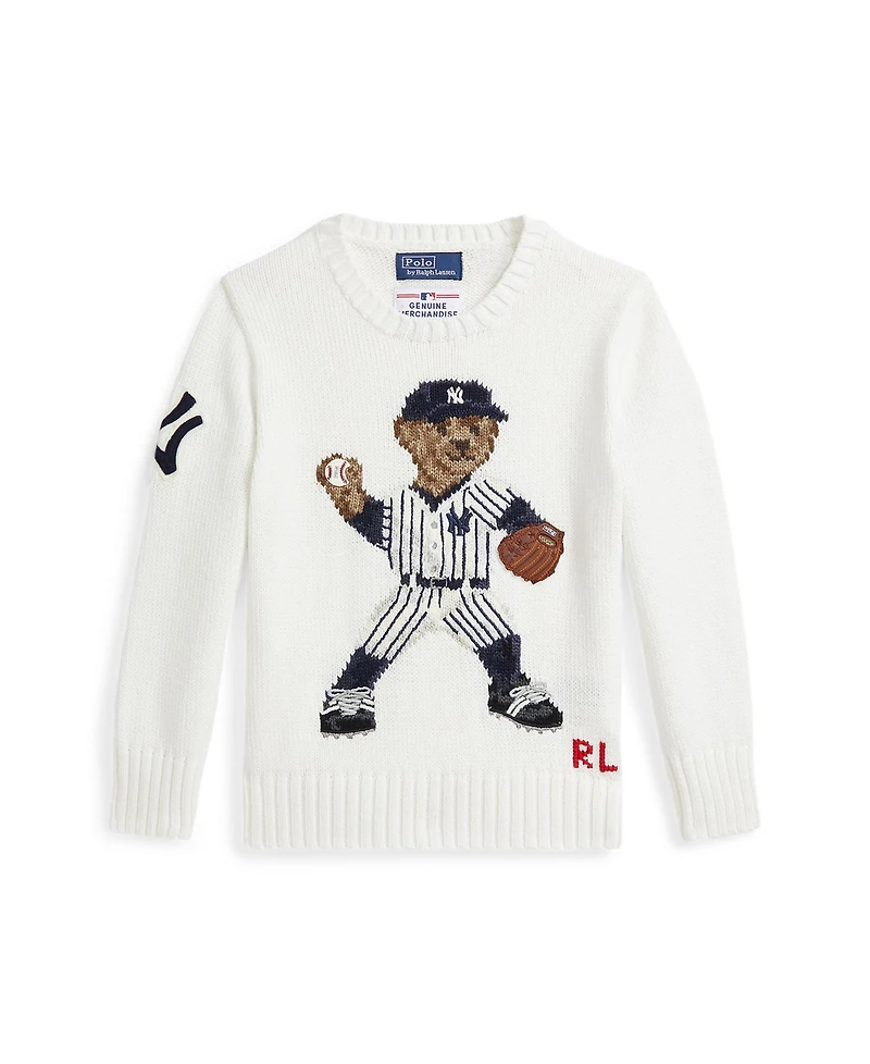 Polo Ralph Lauren Toddler and Little Boys Yankees Bear Sweater
