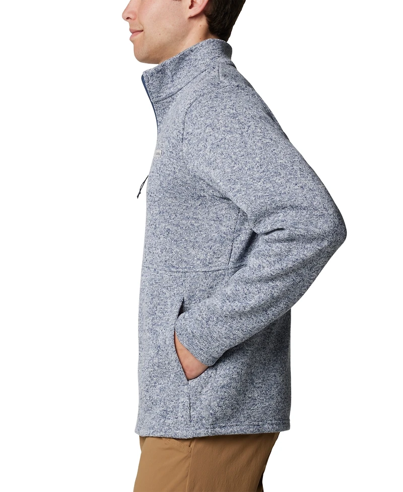 Columbia Men's Alto Pass Textured Knit Sweater Fleece Zip-Front Jacket
