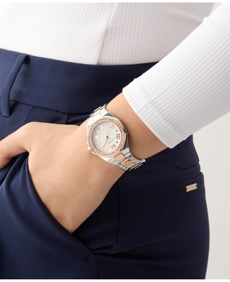 Guess Women's Analog Two-Tone Stainless Steel Watch, 34mm