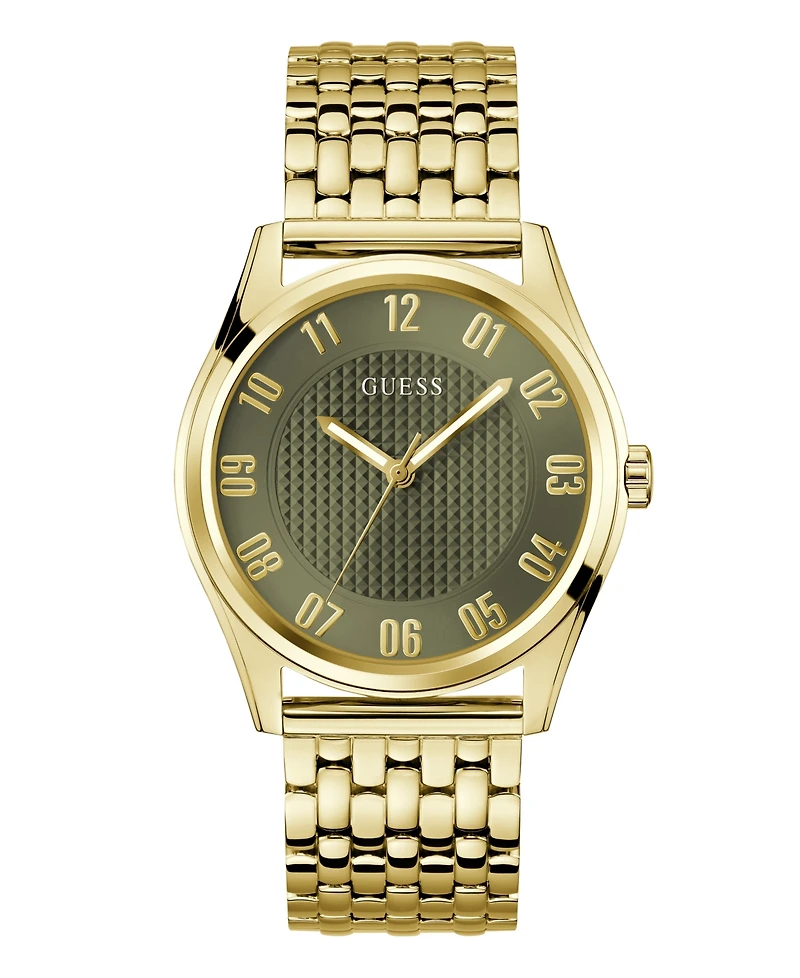 Guess Men's Analog Gold-Tone Steel Watch, 42mm