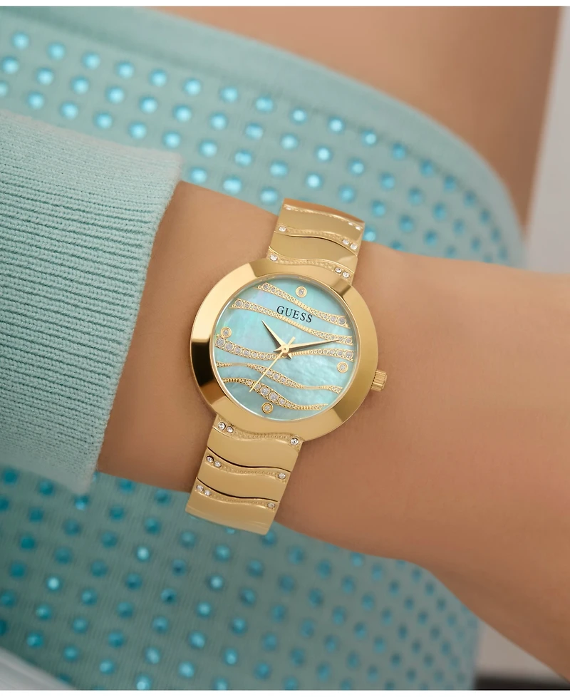 Guess Women's Analog Gold-Tone Steel Watch, 30mm