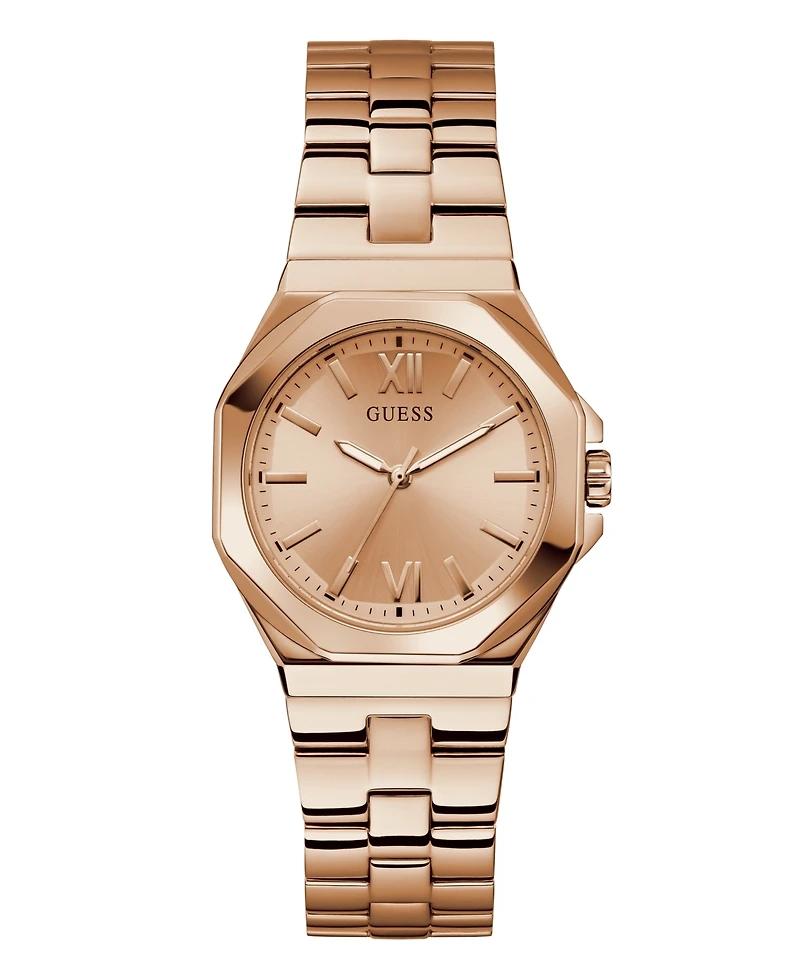 Guess Women's Analog Rose Gold-Tone Stainless Steel Watch, 34mm