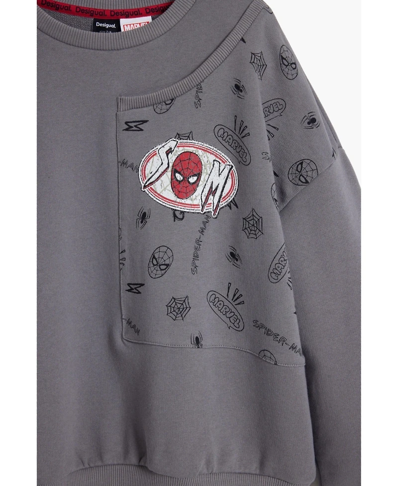 Desigual Boys Boys's Spiderman patch sweatshirt