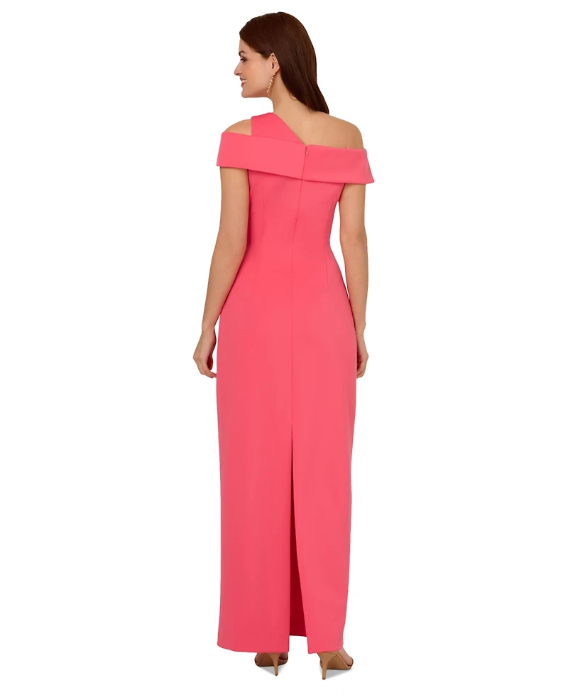 Adrianna Papell Women's Asymmetrical Ruched Gown