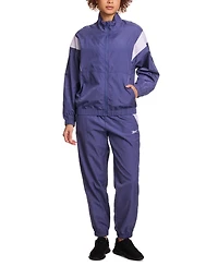 Reebok Women's Woven Crinkle Colorblocked Track Jacket
