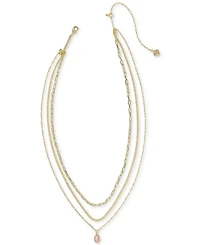 Kendra Scott 14k Gold-Plated Kyocera Opal Layered Pendant Necklace, 14" + 4" extender
