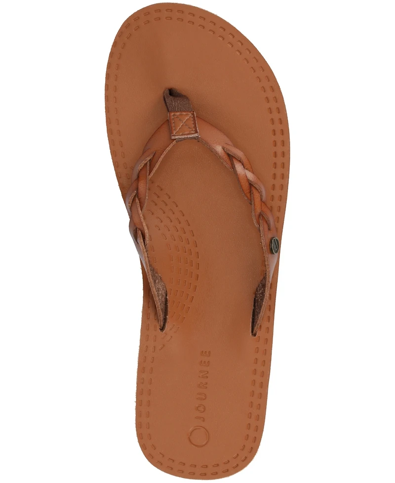 Journee Collection Tomi Braided Comfort Slip-On Flat Sandals
