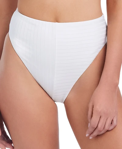 Sanctuary Women's Refresh Rib High-Leg High-Rise Bikini Bottoms