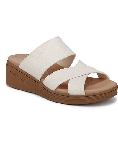 LifeStride Women's Fiona Washable Strappy Slide Wedge Sandals