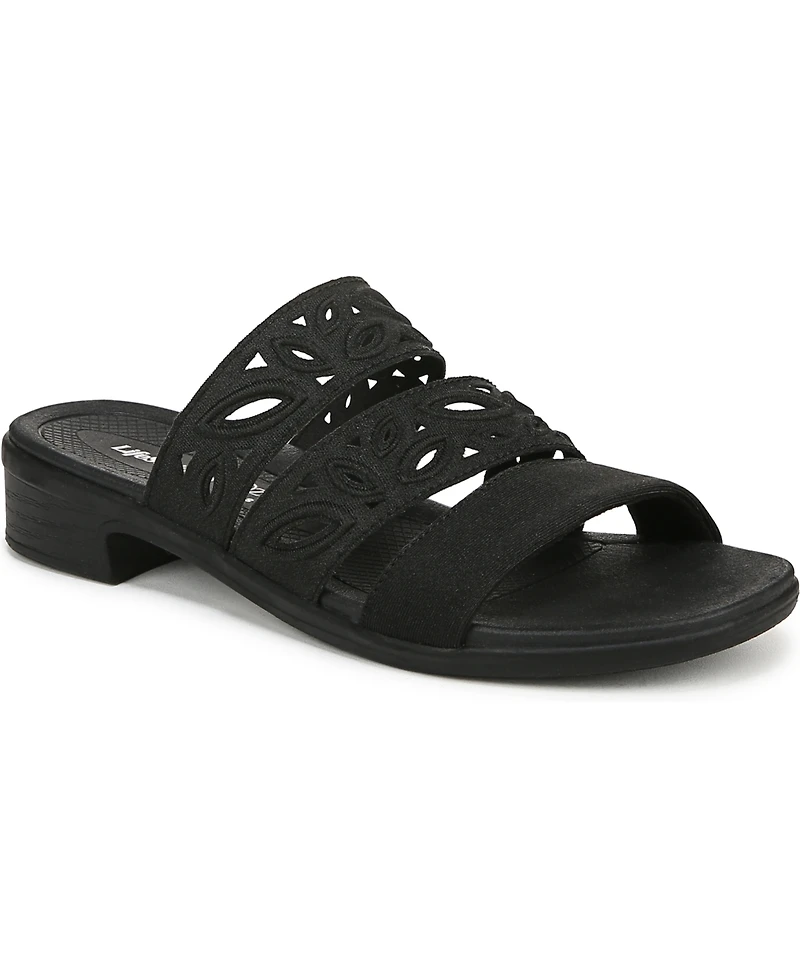 LifeStride Women's Poppy Washable Block Heel Slide Sandals