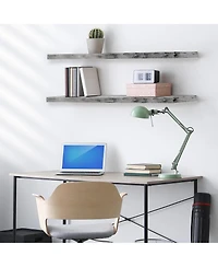 Sorbus 2 Pack 47 x 9.25 Inch Wall Mounted Floating Shelves - Stylish and Functional Storage