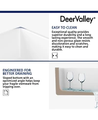 DeerValley 30" L x 20" W Single Bowl Fireclay Farmhouse Kitchen Sink with Bottom Grid and Strainer Drain