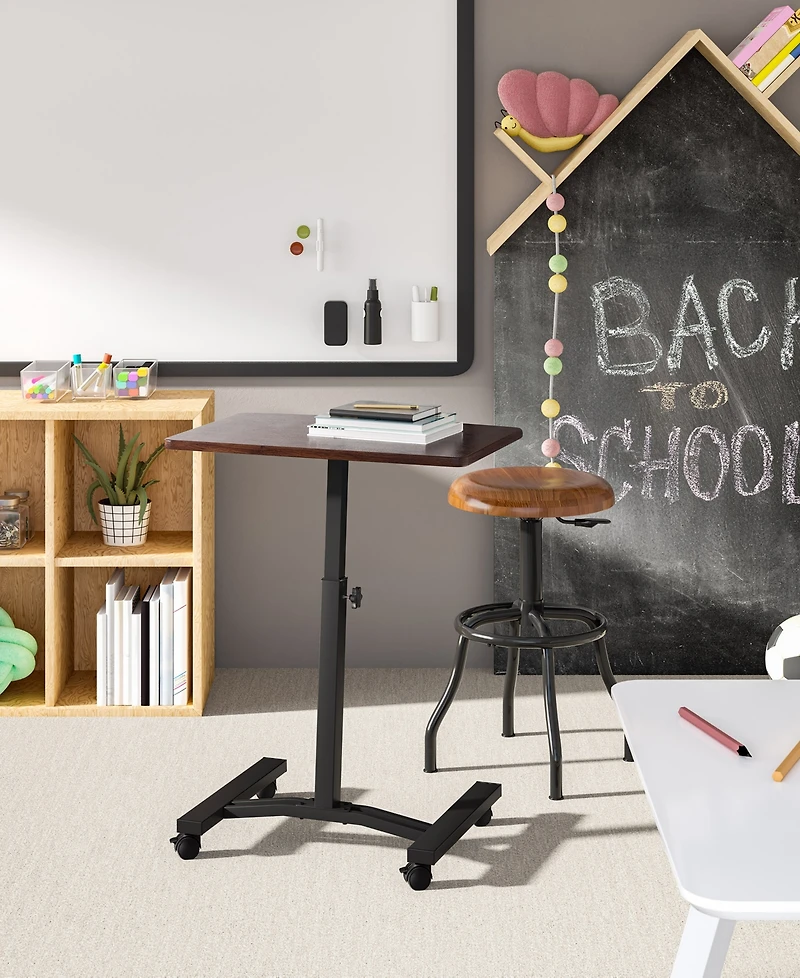 Seville Classics Mobile Laptop Sitting Desk Cart
