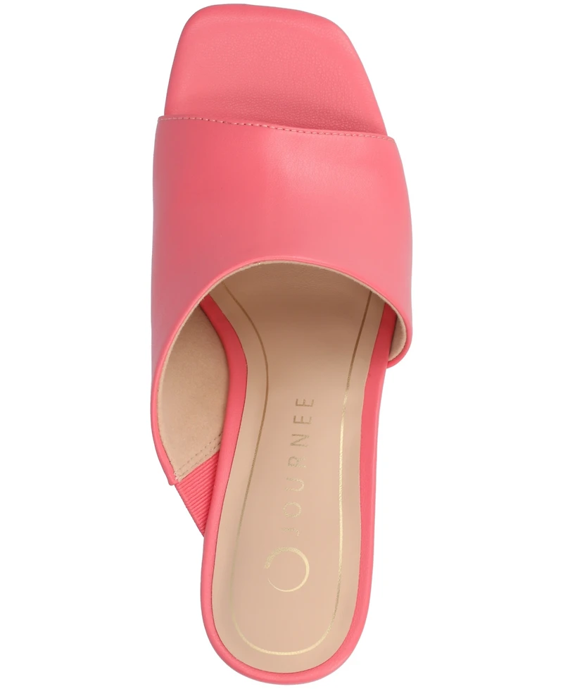 Journee Collection Women's Clementine D'Orsay Slip-On Wedge Sandals