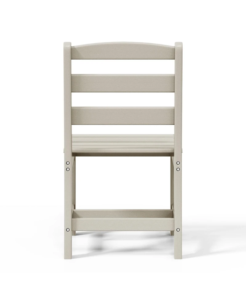 Outdoor Hdpe Patio Classic Armless Dining Side Chair