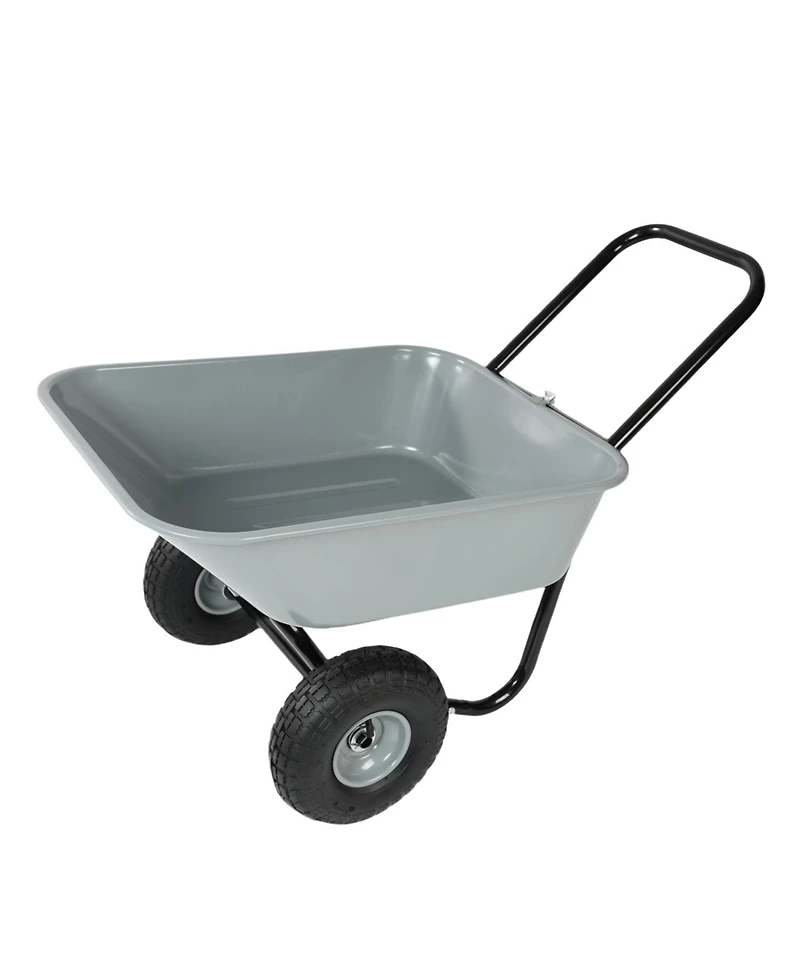 Streamdale Two-wheeled cart, garden cart, 10-inch pneumatic wheels(gray)