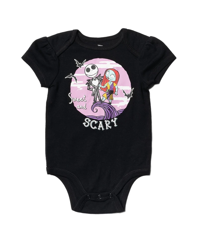 Nightmare Before Christmas Baby Boys Disney Fleece Pullover Hoodie Bodysuit and Pants 3 Piece Outfit Set