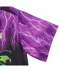 Monster Jam Boys Grave Digger Hawaiian Button Down Dress Shirt