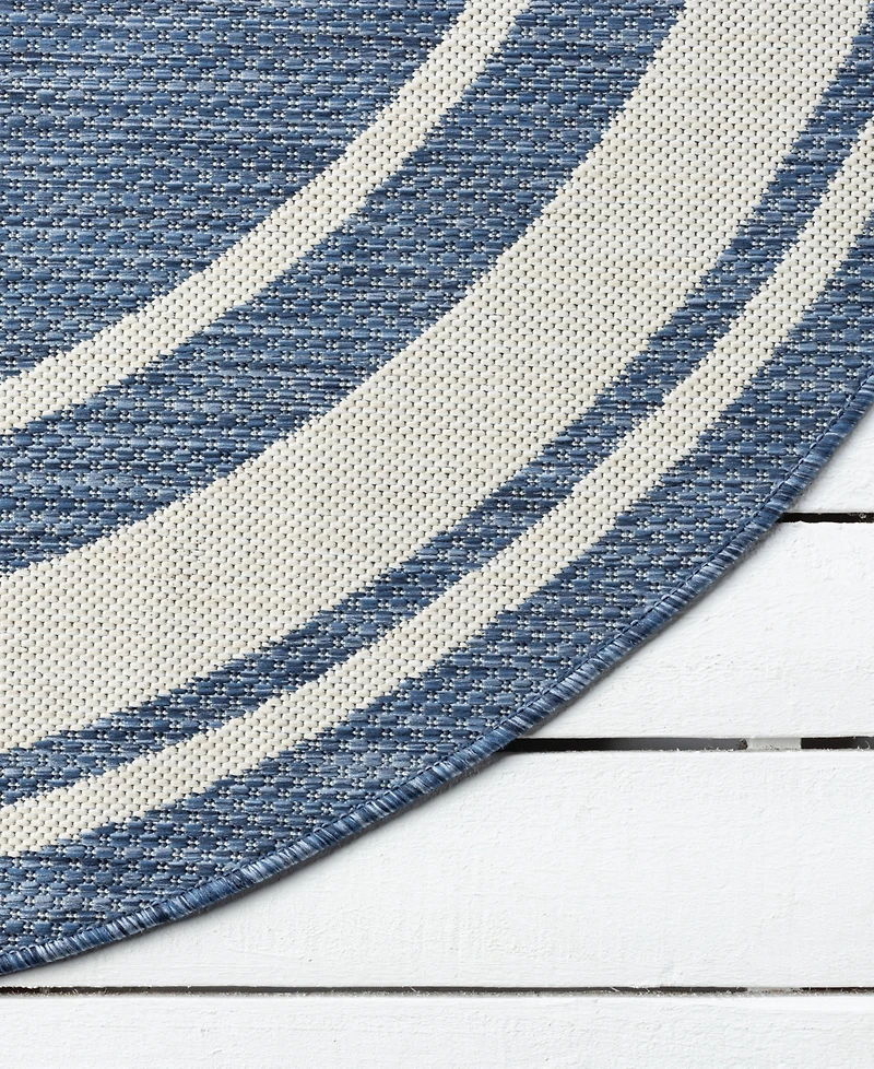 Lr Home Shoreline Srl-871 5'3''x5'3'' Round Outdoor Area Rug